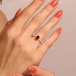 925 Silver Garnet Oval Solitaire Ring - Image 2