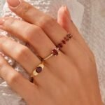 925 Silver Garnet Oval Solitaire Ring - Image 5