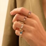 Swarish Garnet Solitaire Silver Ring | Emerald Cut Engagement Ring | Accented Promise Ring Women | Unique Red Gemstone Solo Ring - Image 3