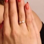 Swarish Garnet Solitaire Silver Ring | Emerald Cut Engagement Ring | Accented Promise Ring Women | Unique Red Gemstone Solo Ring