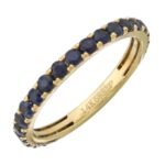925 Silver Gemstone Sapphire Stackable Eternity Ring