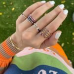 925 Silver Gemstone Sapphire Stackable Eternity Ring - Image 2