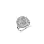 925 Silver Diamond Disc Ring - Image 3