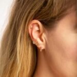 Gold & Diamond Icon Silver Huggie Hoops