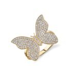 925 Silver Diamond Large Butterfly Ring