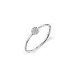 925 Silver Diamond Tiny Disc Ring - Image 3