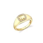 925 Silver Diamond Elephant Icon Signet Ring - Image 2