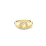 925 Silver Diamond Elephant Icon Signet Ring