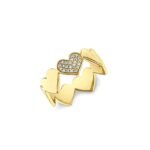 925 Silver diamond heart eternity ring - Image 2