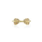 925 Silver Diamond Tiny Double Monstera Leaf Ring