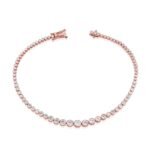 925 Silver Graduated Diamond Tennis Bracelet