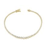 925 Silver Graduated Diamond Tennis Bracelet - Image 3