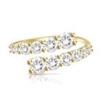 925 Silver Graduated Diamond Wrap Ring