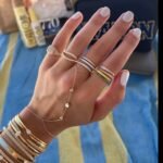 925 Silver Half Diamonds Half Enamel Thin Wrap Ring - Image 6