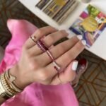 925 Silver Half Gemstone Half Enamel Wrap Ring - Image 7