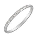 925 Silver Half Pave Classic Diamond Ring - Image 3