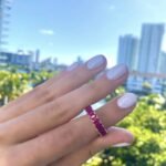 925 Silver Two Gemstone Eternity Band - Image 2