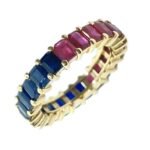 925 Silver Two Gemstone Eternity Band - Image 8