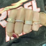 925 Silver Heart Diamond Cigar Ring - Image 2