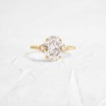 925 Silver Oval Cut Diamond Solitaire Engagement Ring