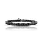 925 Silver Black Diamond Tennis Bracelet