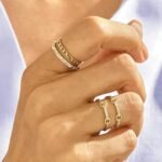 925 Silver Link Band Pave Diamond Ring - Image 2