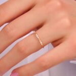 925 Silver Minimal Diamond Wedding Ring