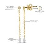 925 Silver Mixed Shape Drop Chain Earring - Image 3