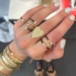 925 Silver Diamond & Enamel Spiral Ring - Image 6