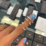 925 Silver Multi-shape Double Row Enamel & Diamond Ring - Image 5