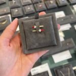 925 Silver Multi-shape Double Row Enamel & Diamond Ring - Image 6