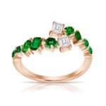 925 Silver Multi-shape Gemstone and Diamond Wrap Ring - Image 3