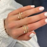 925 Silver Multi-shape Triple Row Diamond Ring - Image 3