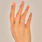 925 Silver Olive Green Sapphire Flower Ring - Image 2