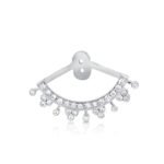 925 Silver Orchid Ear Jacket