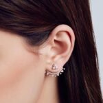 925 Silver Orchid Ear Jacket - Image 5