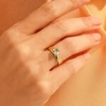 925 Silver Oval Aquamarine Thick Band Ring