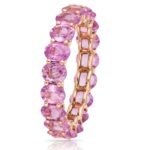 925 Silver Oval Shaped Gemstone Eternity Ring