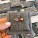 925 Silver Oval Shaped Gemstone Eternity Ring - Image 7