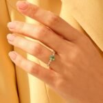 925 Silver Paraiba Art Deco Ring - Image 4