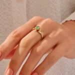 925 Silver Paraiba Flower Engagement Ring