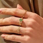 925 Silver Paraiba Flower Engagement Ring - Image 3