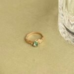 925 Silver Paraiba Flower Engagement Ring - Image 4