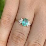 925 Silver Tourmaline Flower Ring - Image 3