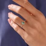 925 Silver Paraiba Oval Solitaire Ring
