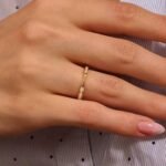 925 Silver Pave Diamond Pinched Wedding Ring - Image 3