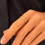 925 Silver Pave Diamond Slim Wedding Ring - Image 3