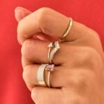 925 Silver Pave Diamond Slim Wedding Ring - Image 5