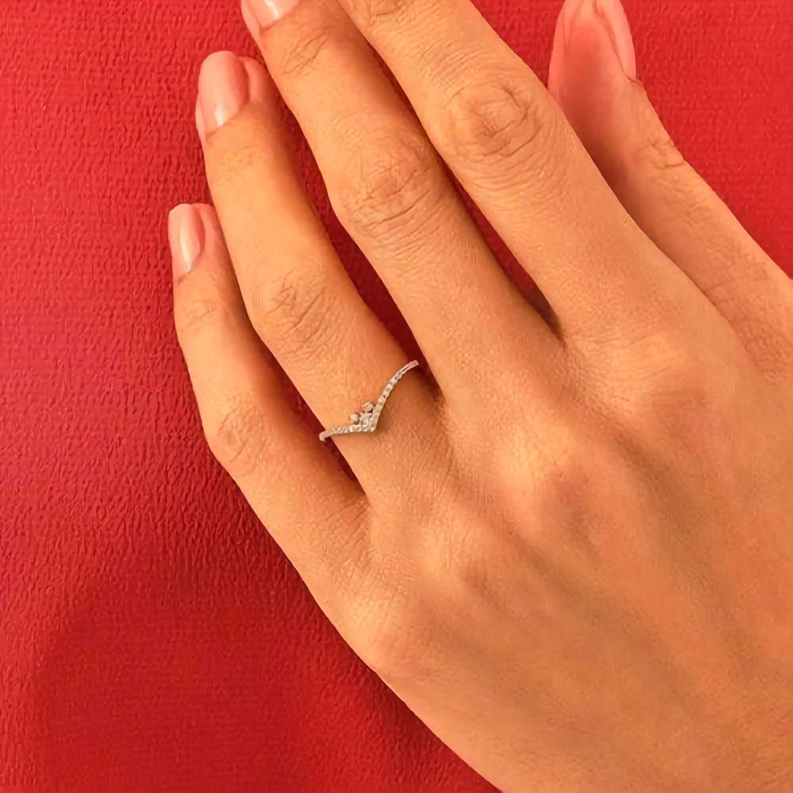 Swarish-Jewels-Pave-Diamond-Wishbone-Silver-Ring-_-Curved-Thin-Stacking-Ring-_-Minimalist-Ring-Enhancer-_-V-Shape-Nesting-Ring-edited.jpg 925 Silver Pave Diamond Wishbone Ring - Image 1