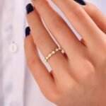 925 Silver Pave Princess Diamond Distance Ring - Image 2